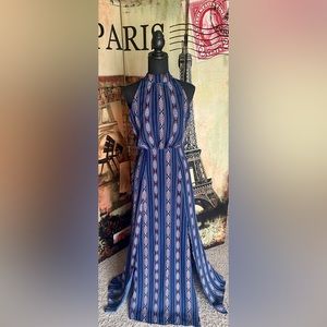 Vici Hommage blue multi maxi dress-Size small